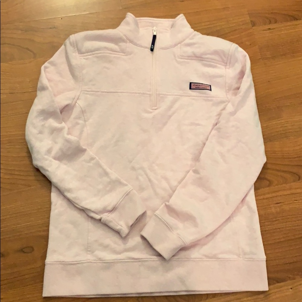 Vineyard Vines Light Pink Quarter-Zip Pullover